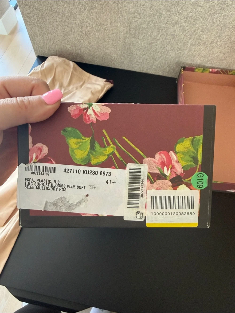 Gucci GG Canvas Floral Espadrilles with Pink Trim